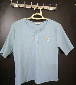 Blue Ribbed Daisy Top Dressberry