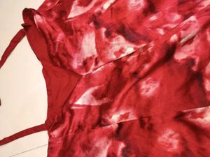 Red Tie-Dye Summer Dress