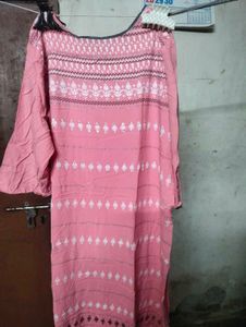 Pink Printed Kurta
