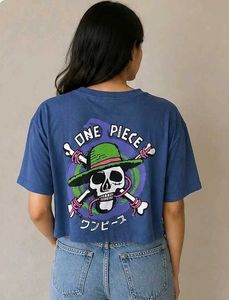 💙 ONE PIECE Graphic Crop T-Shirt