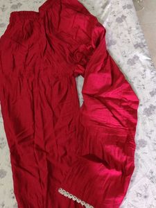 Vibrant Dark Pink Kurta with  Floral design