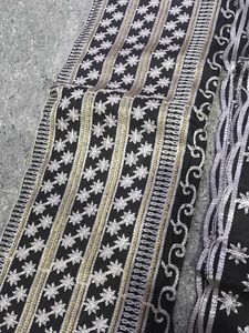 Elegant Black Embroidered Kurta Fabric Set pent du