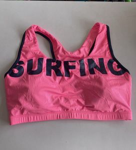 Pink "Surfing" Bikini Top