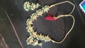 gold plated Kundan Choker Necklace Set with Earrin