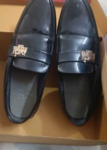 Men's Shiny Black Loafers