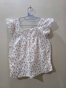 Cute Floral Print Top