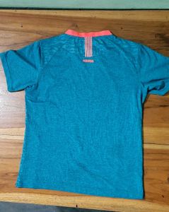 K-Swiss Blue &amp; Coral Polo Shirt