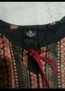 Stylish Black Kurti with Intricate Print