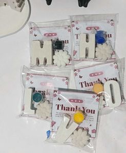 Letter &amp; Flower fridge magnets( set of 5)