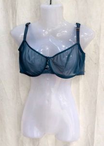 I. Sheer Teal Balconette Bra