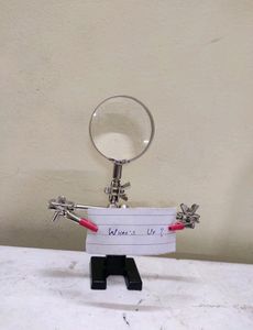 Helping Hand For Soldering, With Magnifying Glass