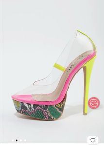 Clear Platform Stiletto Heels