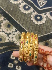 Elegant Gold Plated Bangles