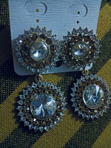 Golden And Silver Earrings