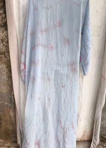 I. Light Blue Tie-Dye Maxi Robe