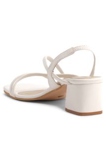 White block heel sandal