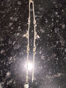 Elegant Silver Anklets with Floral Charm