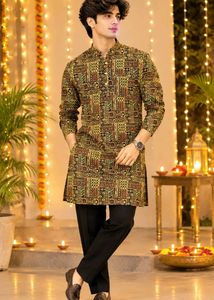 Geometric Print Kurta for Diwali