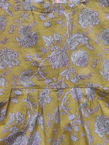 Yellow Floral Print Kurta