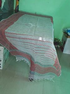 Red &amp; White Patterned Scarf