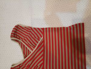Striped Wrap V-Neck Top
