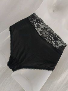 victoria's secret Black Lace Trim Briefs