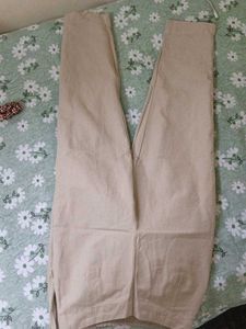 Beige straight Pants