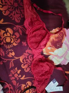 Red Lace Bra &amp; Panty Set