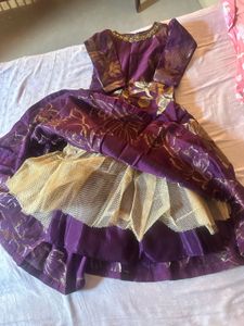 Elegant Purple Petal Gown