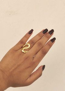 Snake wave Gold Adjustable Ring