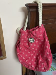 Pink Floral Hobo Bag
