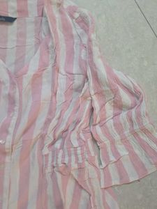 Pink and White Striped top