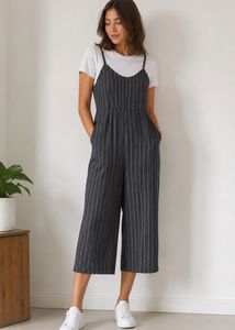 Chic Pinstripe Jumpsuit/ Culotte