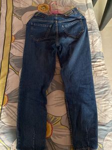 High-Waisted Denim Jeans