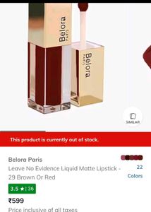 Belora Paris Red Liquid Lipstick