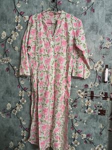 Floral Print Cotton Kurta