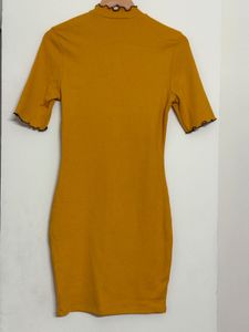 Mustard Yellow Bodycon Mini Dress