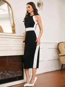Chic Black &amp; White Sheath Dress