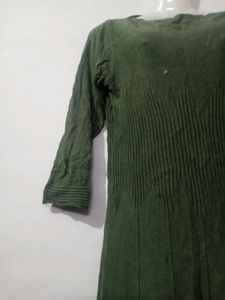 Woolen Olive Green Kurta
