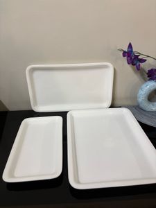 Set of 3 White Trays