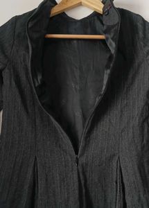 Classic Black Pinstripe Dress