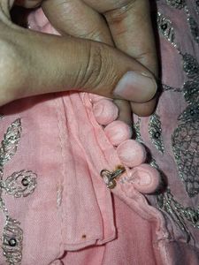 Peach Tiered Anarkali Dress