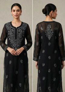 Black Chikankari Kurta Just 99Rs