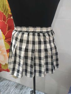 Pleated Plaid Mini Skirt