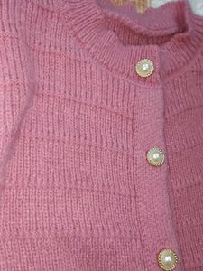 Pink Knit Cardigan +🎁 FREE GIFT JEANS OR TOP🧚‍♀️