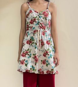 Vintage Floral Print Dress