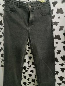 Grey Wash High Waisted Jeans