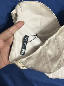 Zara champagneWhite Padded Corset