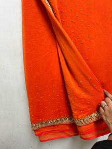 ❗️ Price Drop ❗️Heavy Handwork Stones Saree