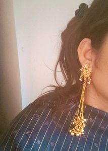 Trending Exquisite Gold Tone kashmiri Earrings